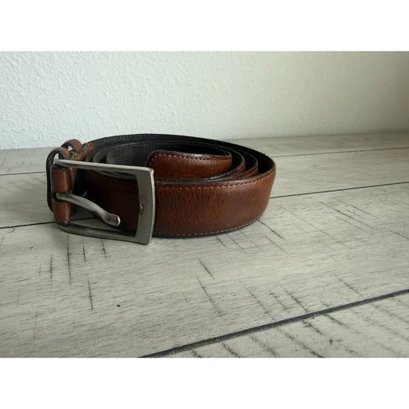 Florsheim mens belt Genuine Italian leather Made In Italy brown Sz 42/105 - Picture 3 of 10